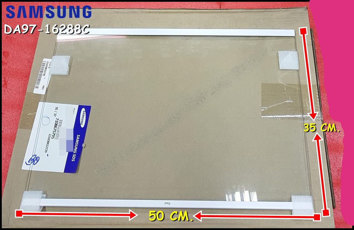 Samsung Fridge Glass Middle Shelf DA97-16288C DA97-16288A 500MM X 350MM