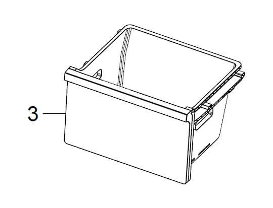 Samsung Freezer Basket Lowest SRL325DMB, SFP346RS SRL326NW