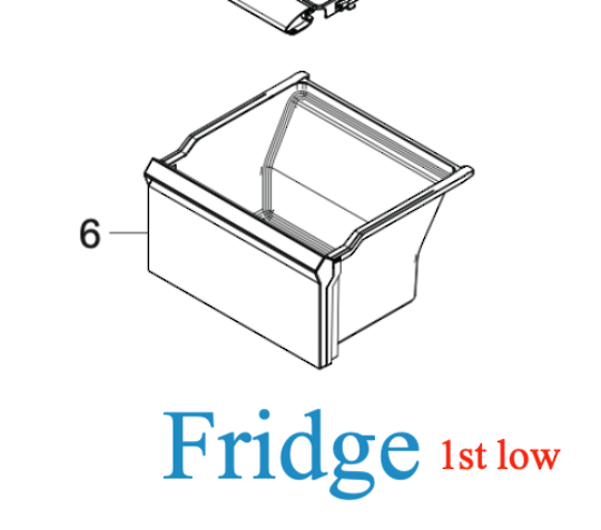 Samsung Fridge Lowest Drawer Bin SRS674DLS, SRS694NLS,