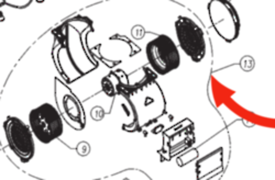 Delonghi Fisher Paykel Rangehood Motor DESIGMA90, DEISOLA90