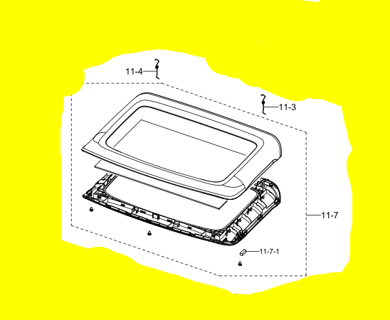 Samsung Washing Machine Lid Assy WA55H4000SW/NZ
