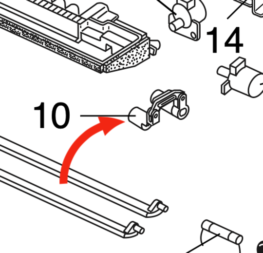 Mitsubishi Heat Pump Aircon Vane Crank Set