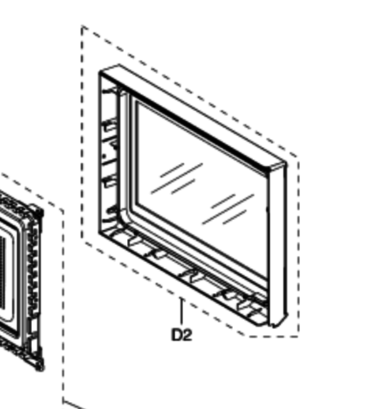 Panasonic Microwave Cutter Door Frame and Glass