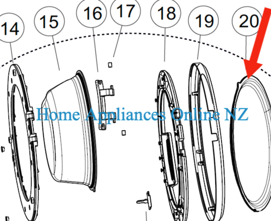Fisher Paykel Washing Machine Door Trim Cover