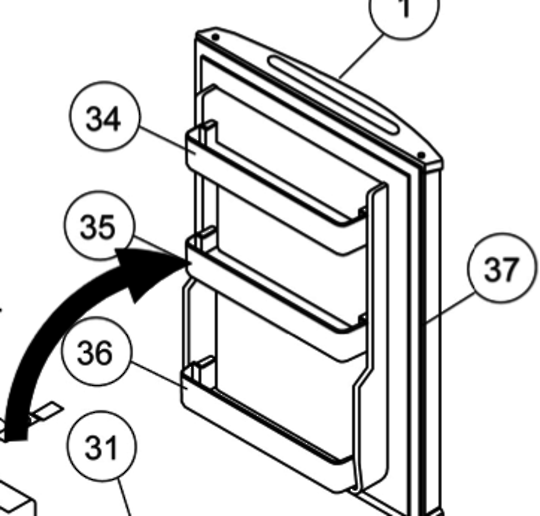 Haier Fridge Shelf On Door Middle HBF130,