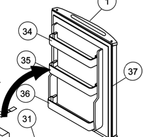 Haier Fridge Shelf On Door Middle HBF130,