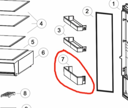 Haier Fridge Door Shelf Bottle Shelf for