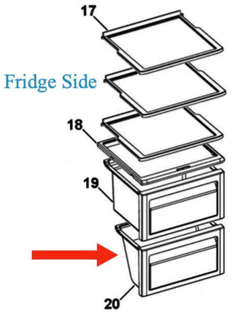 Haier Fridge Lowest Draw HSBS582AW