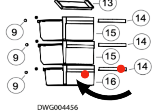 Haier Freezer Bin Lowest CFL629CW, HBMF348AX, 61138,