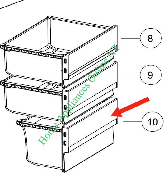 Fisher Paykel Freezer Bin Lowest RB60V18