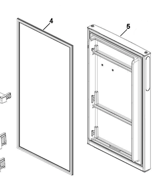 Haier Fride Door Seal HRF-297FW, HRF297FW, 61137,