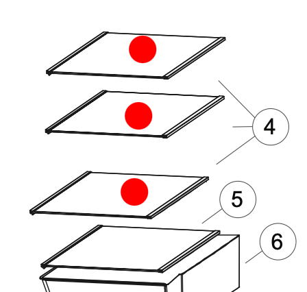 Haier Fridge Shelf Middle or Lower or Top HRF340BW2 HBM340SA1 HBM340WH1 HRF340BS2
