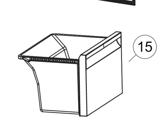 Haier Freezer Lowest Drawer Assy HRF340BS2 HRF340BW2