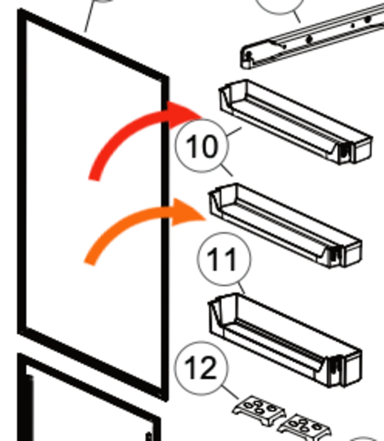 Haier Fridge Door Middle Or Top Shelf