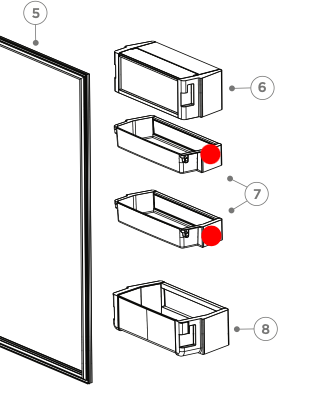 Fisher Paykel Fridge Door Shelf Middle Up Or Low Left or Right Door RF605Q