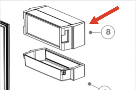 Fisher Paykel Fridge Door Dairy Cover RF605Q