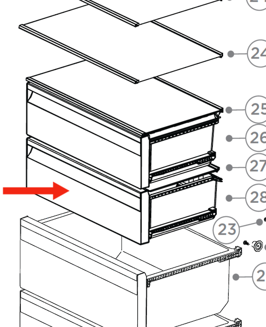 Haier Fridge Drawer Variable Temp HRF450BS2