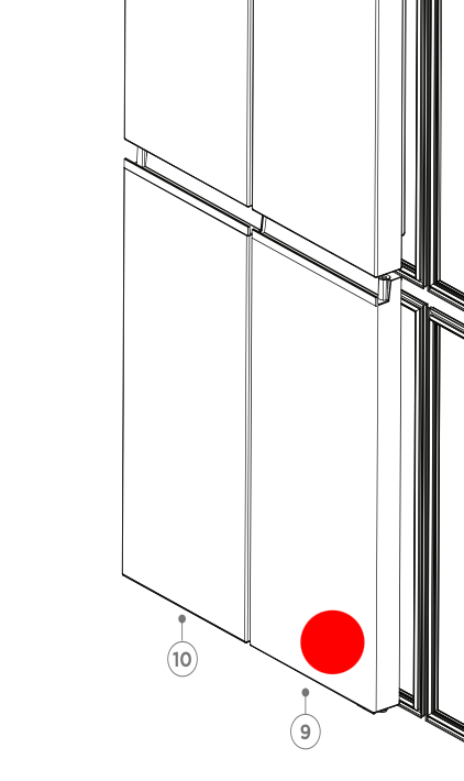 Fisher & Paykel Freezer Door Right side Bottom - H0060874693