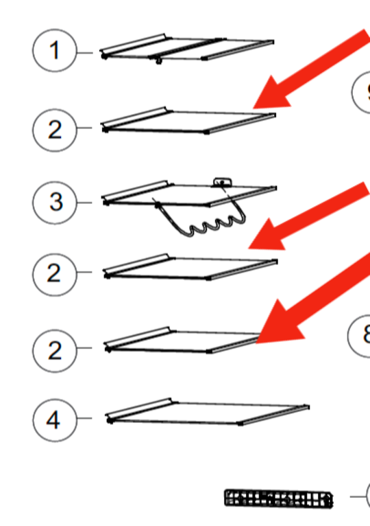 Haier Fridge Shelf Glass Each Number 2