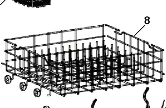 Haier Dishwasher Basket Lower HDW300SS HDW201WH