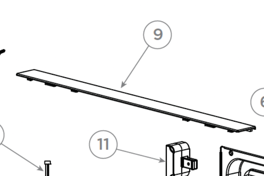 Fisher & Paykel Dishwasher Top Molding Door