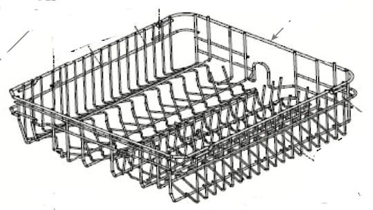 Haier Dishwasher Upper Basket H0120802825G