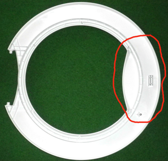 Haier Dryer Door Front Surround White HDY-D60, HDY-E60, Whirlpool SDRY60CE, SDRY60, HDY-60D