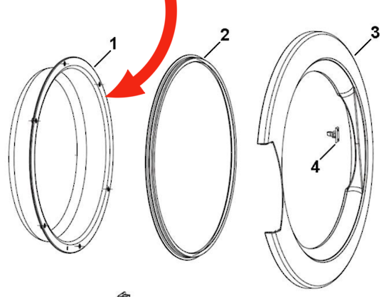 Haier Dryer Door Glass Or Clear Plastic Inner Window HDY-E60, HDYD60, HDV60E1, HDV50E1, HDV60A1 0200055