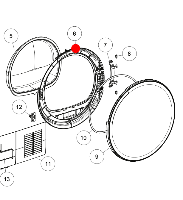 Fisher & Paykel Haier Inner Door Cover Door Inner HDC80E1 HDHP80A1 HDC80E1 HDHP80A1