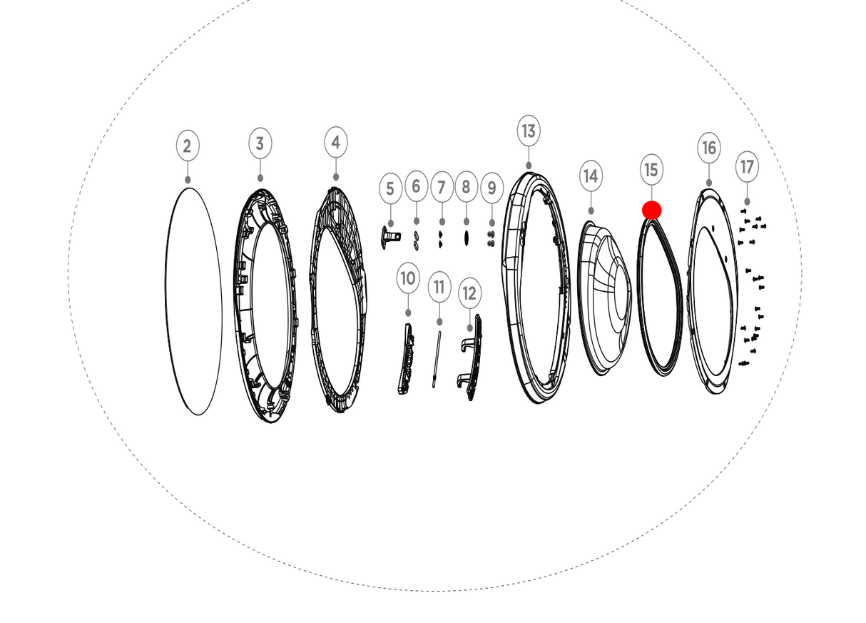 Haier Dryer Seal Window H0180300193