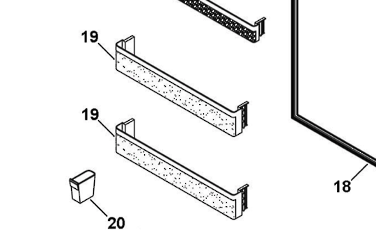Haier Fridge Door Bottle Shelf HTMR480WH, HTMR480SS, 61010, 61011, NO LONGER AVAILABLE