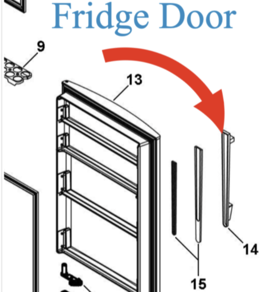 Haier Fridge Door Handle Base HTMR480WH White
