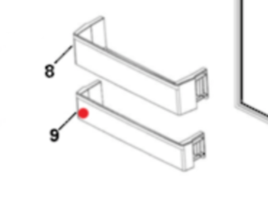 Haier Fridge 1ST Bottom Shelf On Fridge Door NO LONGER AVAILABLE