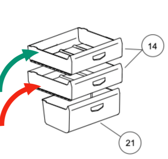 Haier Freezer Middle Or Upper Draw 61138-A