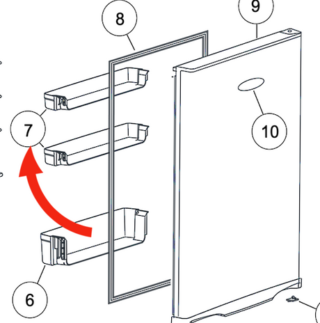 Haier Fridge Upper Shelf On Door