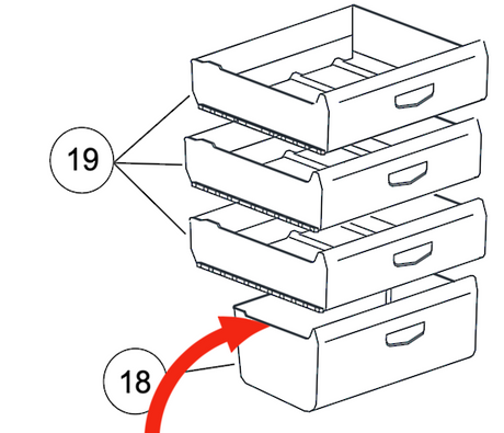Haier Freezer Bin Lowest HRB227W, HRB227S