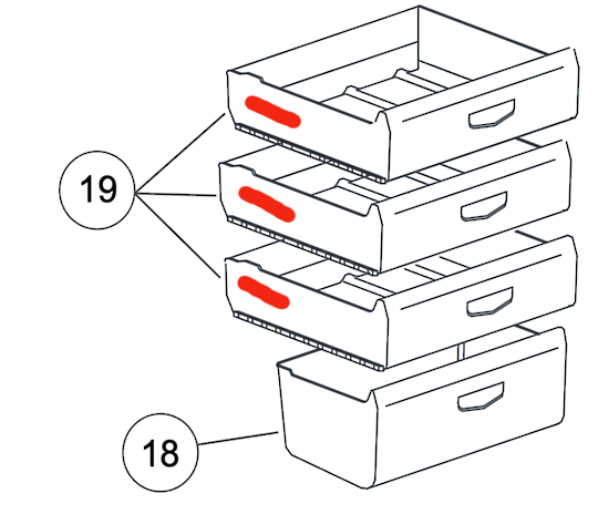 Haier Freezer Bin Middle Or Top HRB227W,