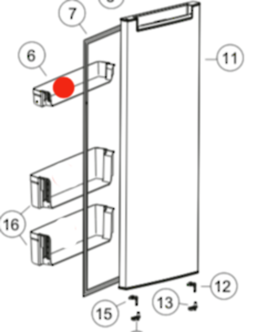 Haier Fridge Fridge Upper Shelf HRF360TW, HRF360TS,