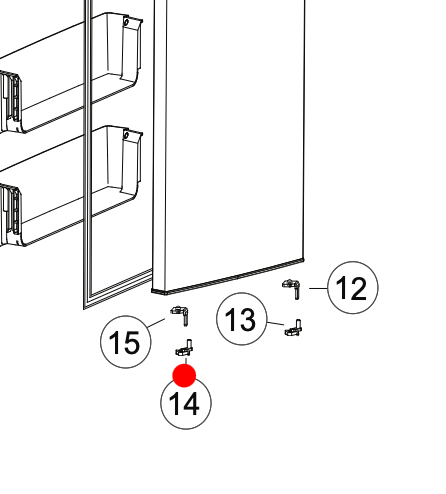 Haier Fridge Door Hinge Door Stopper Left Hand Side HRF360TW, HRF360TS