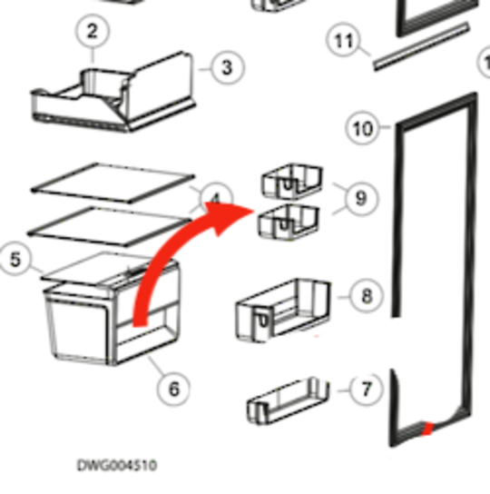Haier Fridge Fridge Half Shelf HR05X01175