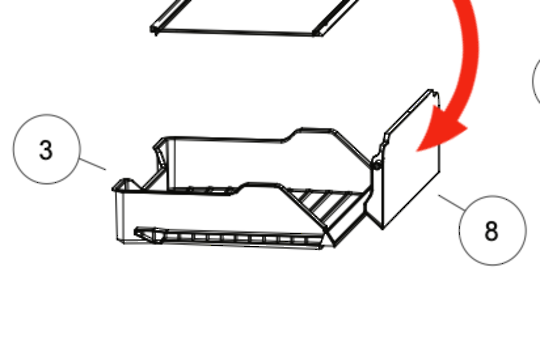 Haier Fridge Only Chiller Draw Lid HRF454TW,