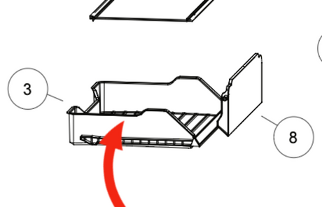 Haier Fridge Chiller Draw Without Lid HRF454TW,