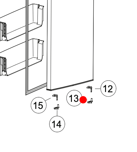 Haier Fridge Door Hinge Door Stopper Right Hand Side HRF360TW, HRF360TS