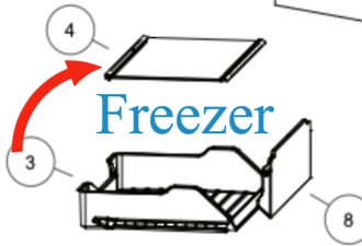 Haier Freezer Glass Shelf HRF454TW3