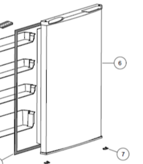 Haier Fridge Door 61075-A HRZ-241 62228-A HRF241VW