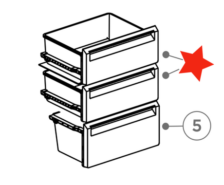 Haier Freezer Upper Or Middle Draw HRF230BW