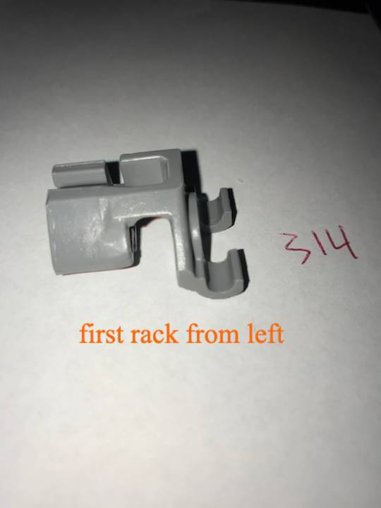 Simpson Westinghouse Dishwasher Lower Basket Clip 1st Rack Fold Down Left Side WSF6606X , *46132