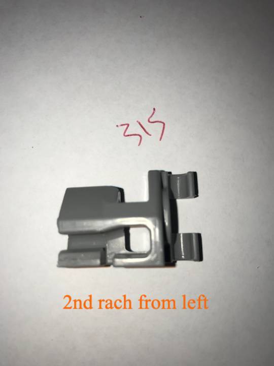 Westinghouse Dishwasher Lower Basket Clip 2ND Rack
