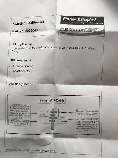 3 Position Switch Compatible With RSW3001
