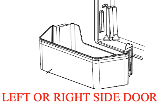 Mitsubishi Fridge Bottle Shelf Both Side